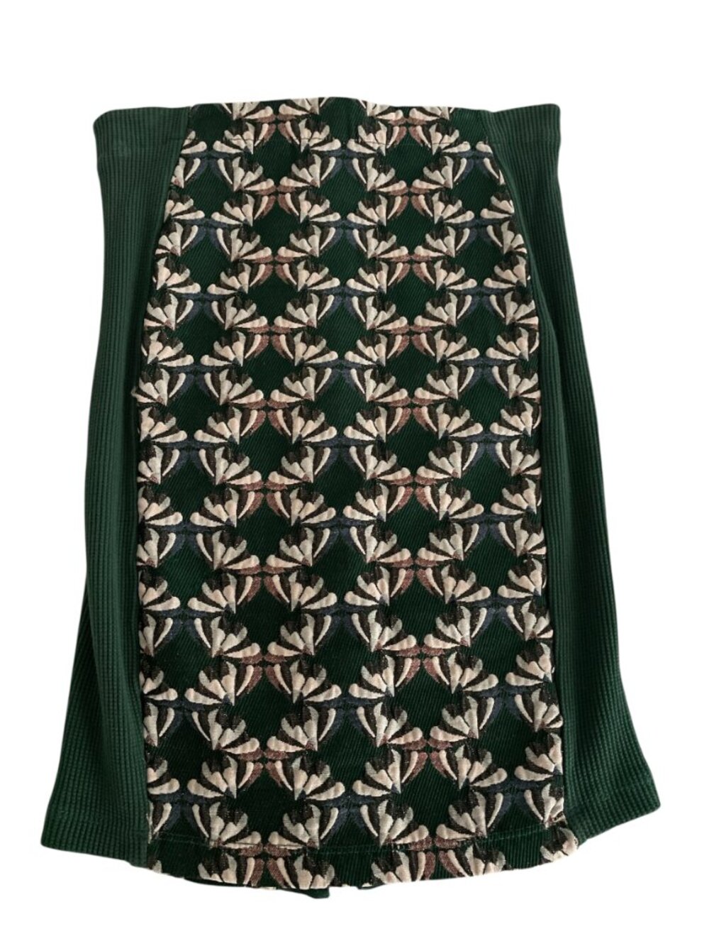 Anthropologie Dolan Left Coast Green Jacquard Button Down Pencil Skirt Sz XS - Picture 6 of 9